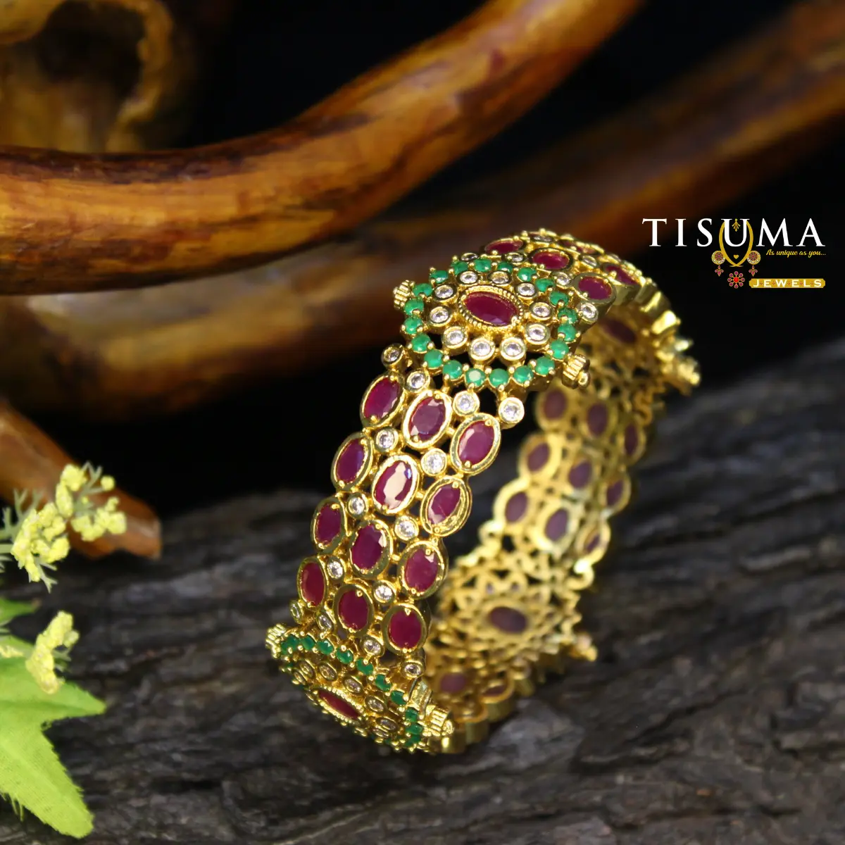 Royal Kemp Floral Broad Kada
